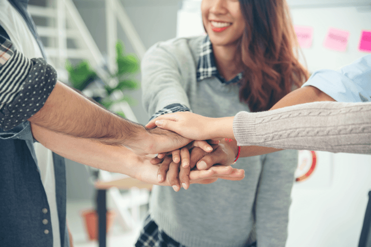 People holding hands