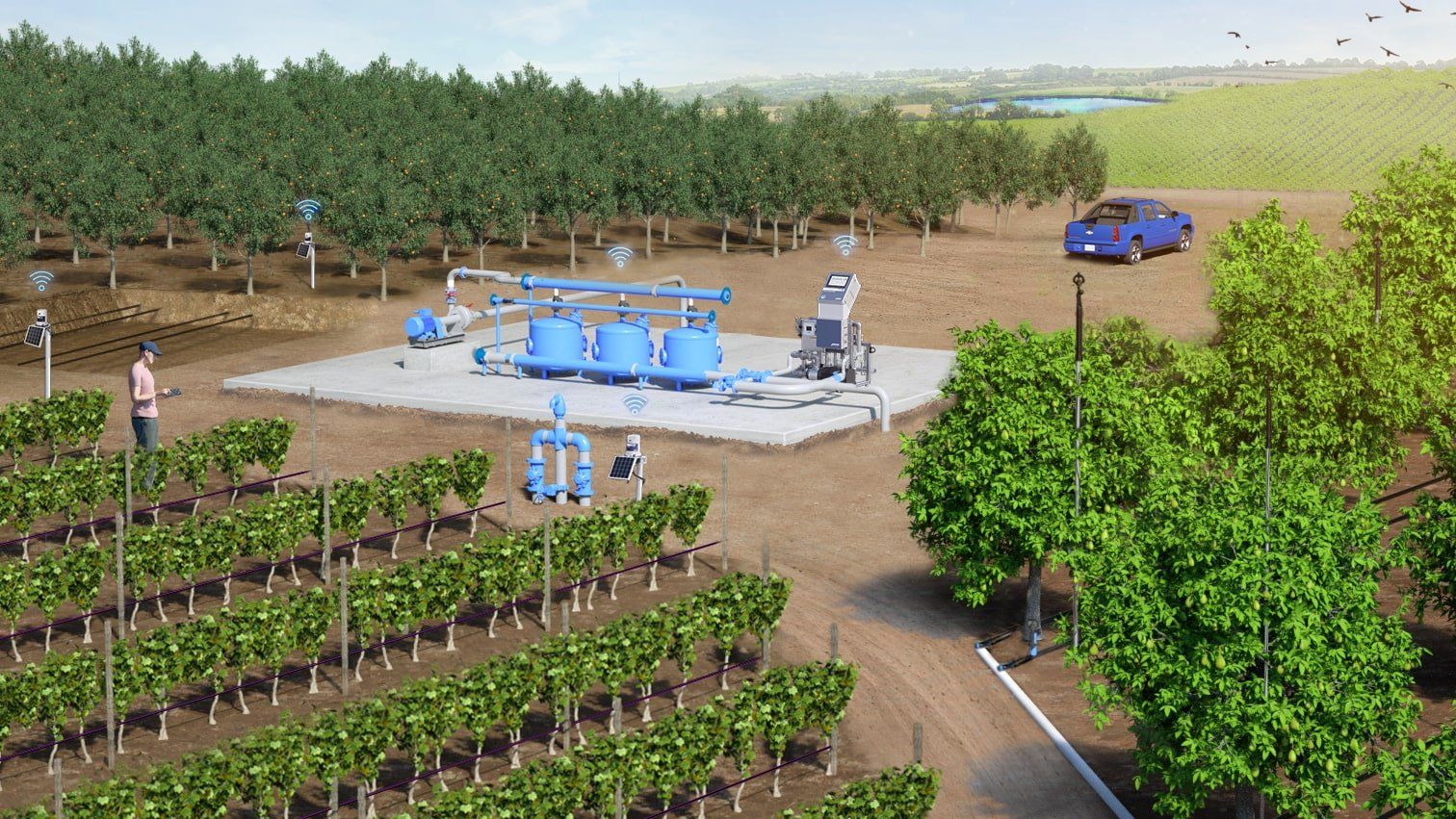 Produits d'irrigation de précision pour l'arboriculture